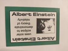 PERSPECTIVE Time Line Game ALBERT EINSTEIN 1992 card used History free ship