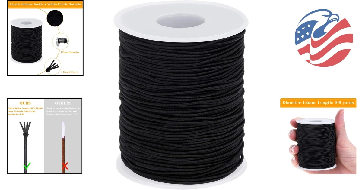 Elastic String for Bracelets - Strong, Durable, Easy to Knot - 1.2