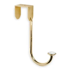 Over the Door Coat Hat Hook metal bath robe towel brass ceiling mount hanger