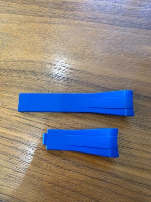 Rubber B M103 Strap 20mm Pacific Blue Colour For Rolex Sport Models Genuine