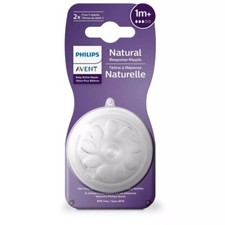 2x Philips AVENT Natural Baby Bottle Flow 3 Nipple, 1 M, SCY963/02 - Brand New