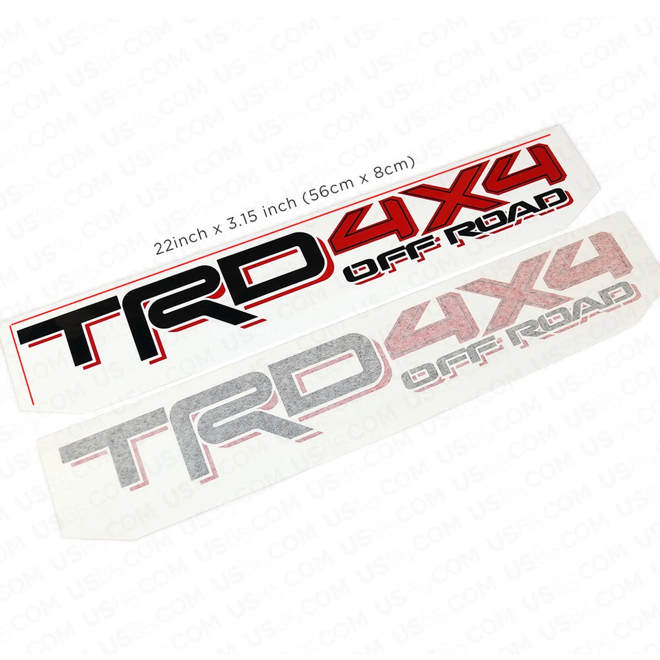 2x 3D TRD 4x4 Todo Terreno Deportivo Cama Trasera Camioneta Logo Calcomanía Decoración Foto 4 de 4