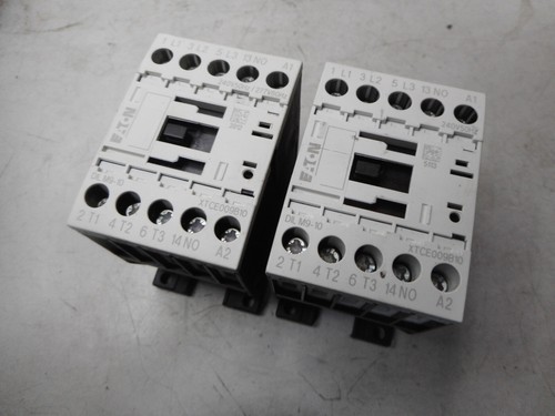 EATON 4 POLE CONTACTORS 5kW -- Qty of 2 -- 240AC Coils DIL M9-10 ...