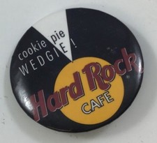 Hard Rock Cafe Cookie Pie WEDGIE Button ~ Well Used!
