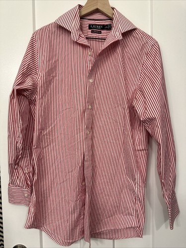 Lauren by Ralph Lauren Herren Hemd gestreift rot weiß 15 32/33 Slim Fit
