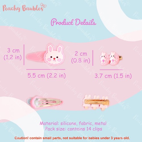 Girls Hair Accessories Set Hairpins Clips Slides Cute Kids Baby Toddler Gift UK - Picture 16 of 16