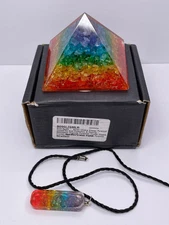 Soul Agate - Seven Chakra Crystal Pyramid Bring Energy Protection & Healing