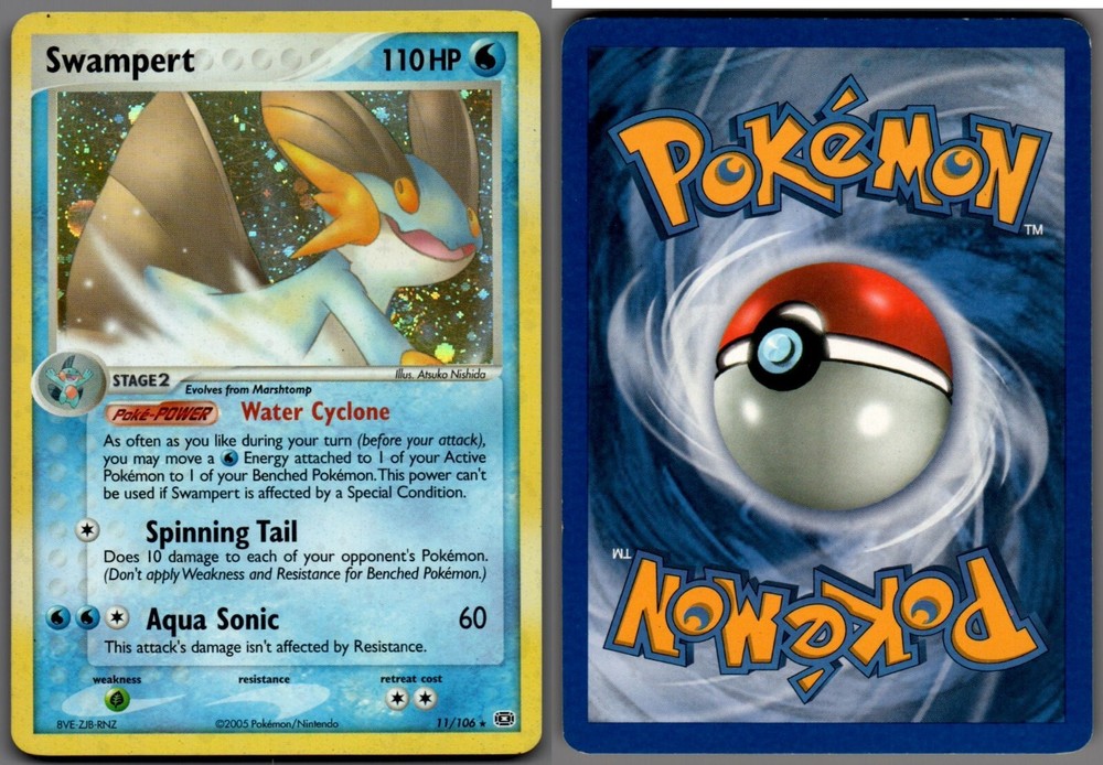 2005 Pokemon, Emerald, #11/106 Swampert, Holo Rare