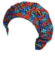 Surgical Chemo Scrub Cap Banded Bouffant Bright Daisies 214