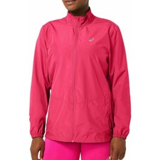 Asics Core Womens Running Jacket Pink Run Lightweight Breathable Reflective