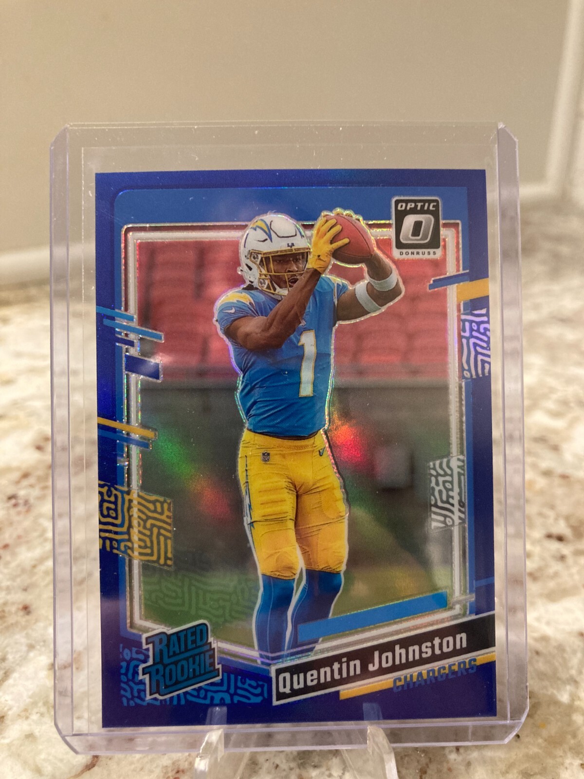 2023 Panini Donruss Optic Rated Rookie Blue Prizm #265 QUENTIN JOHNSTON /199