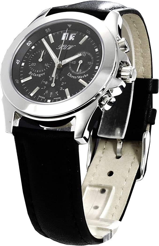 Montre homme BUW Zürich chronographe noir pour style urbain chic
