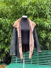 Celtic Co Celt Genuine Shearling Sheepskin Jacket Coat Size Uk 8