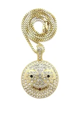 New Iced Glo Gang Rapper Pendant Box, Rope, Cuban Chain Hip Hop Necklace XZ367