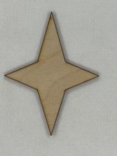 Custom Laser Cut Unfinished Star Shape Wood Cutouts