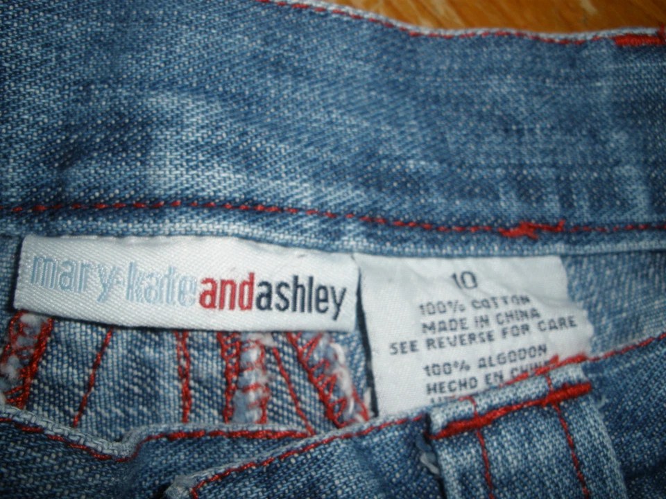 女孩 Mary Kate & Ashley 分布蓝色牛仔裤 10 码 — 第 3/3 张图片