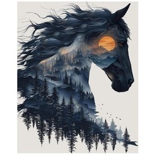 Horse Paint by Numbers Kit for Adults, Horse Painting by Numbers, Adult Paint...