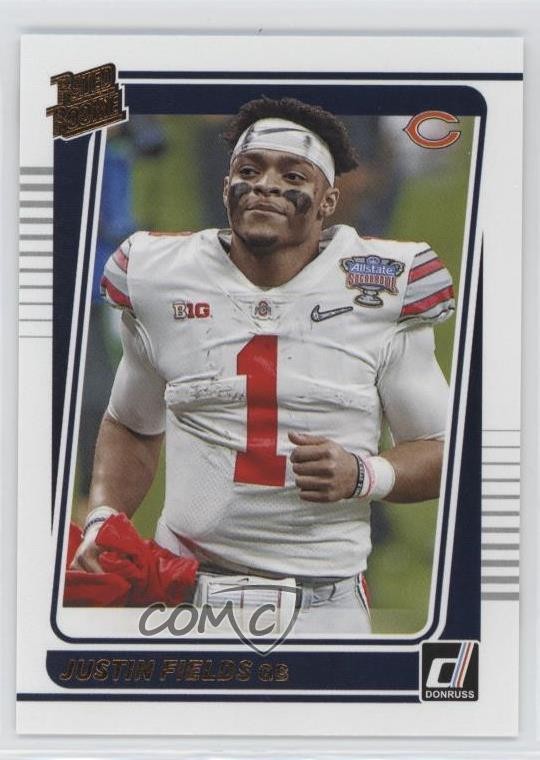 2021 Panini Donruss Rated Rookie Portrait Justin Fields #253 0j5z