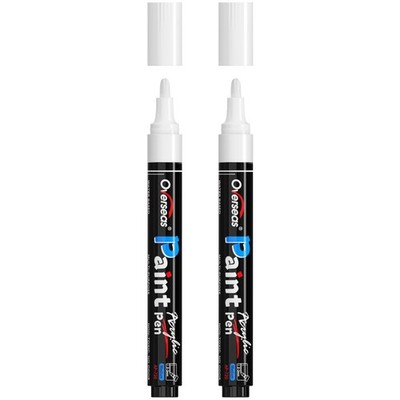 White Paint Pens Paint Markers - Permanent Acrylic Markers 2 Pack, Water Base...