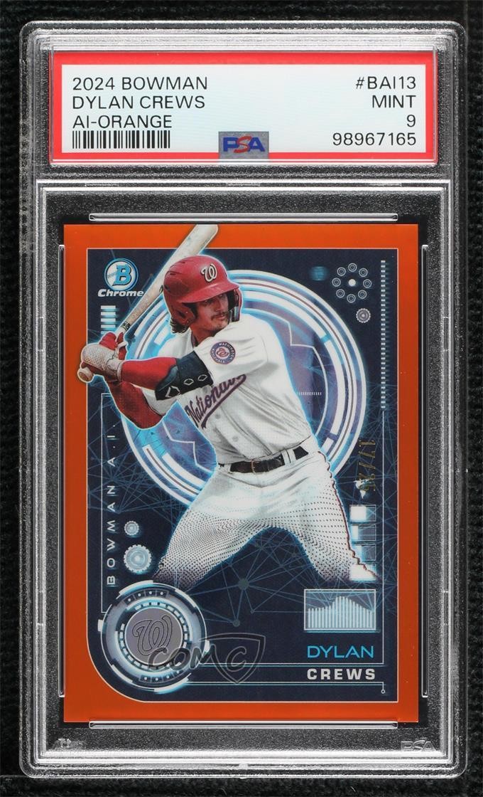 2024 Bowman AI Orange Refractor 17/25 Dylan Crews #BAI-13 PSA 9 MINT 19fe