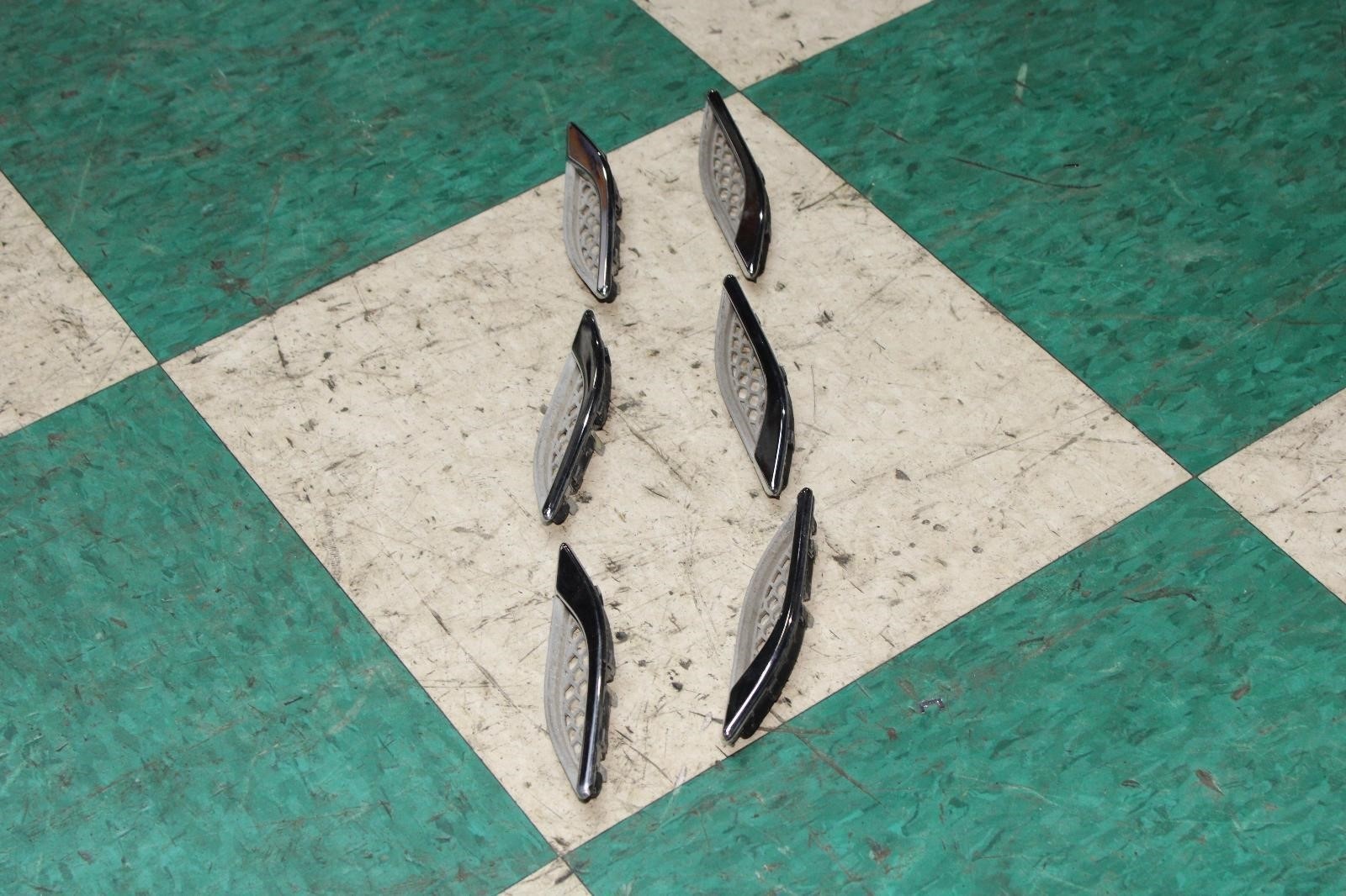 14-17 Ghibli Chrome Surround Right Left RH LH Side Fender Vent Grill Set 6x OEM