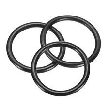 3Pcs M6x50x62mm Metal Rings, 304 Stainless Steel Welded Seamless O-Ring, Black