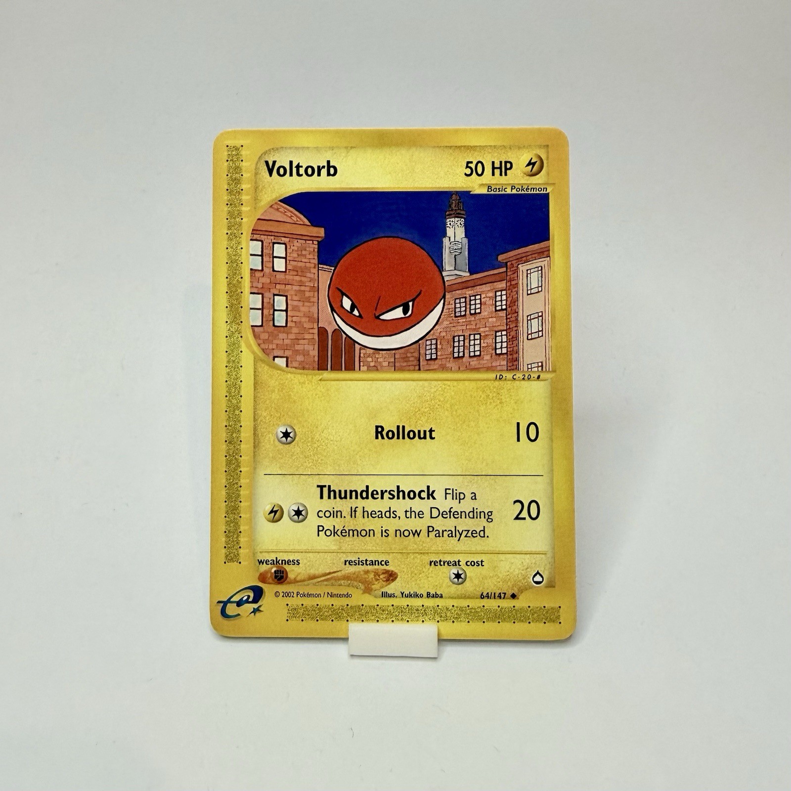 Voltorb 64/147 Aquapolis e-Series Pokemon Card 2002 Vintage NM Near Mint WotC