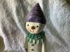 6” Santa Claus Gifts Drum Plastic Mold + Snowman Ceramic 5.5” NCE/ET Figurine — photo 6