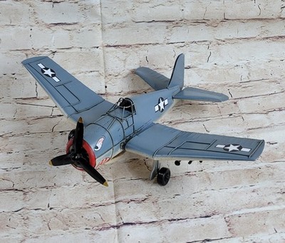 Antique Plane Ornaments Handmade Aircraft Model Vintage 1:40 Scale Sculpture LRG