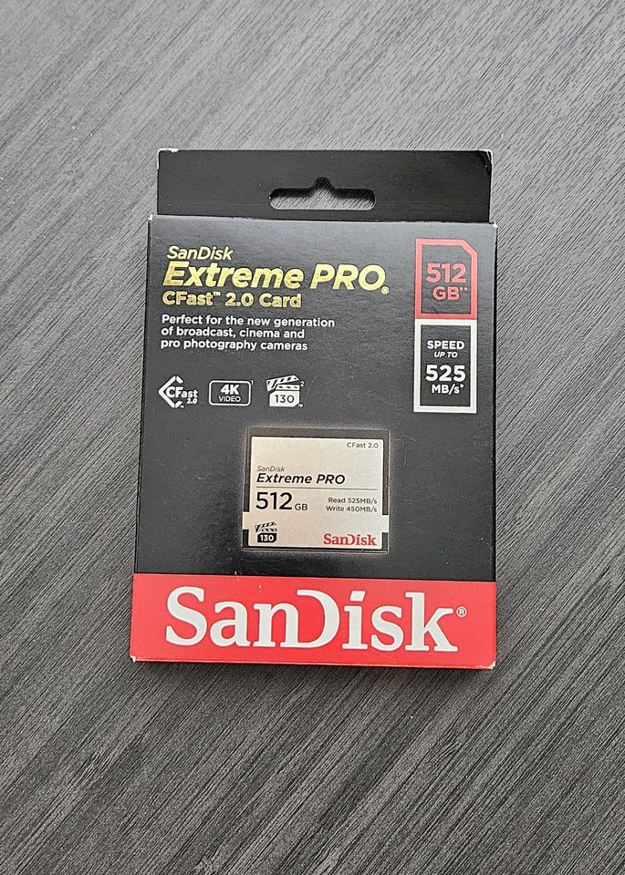 SanDisk 512GB Extreme PRO CFast 2.0 Memory Card | New & Sealed - 2025 Release - Image 2 of 4