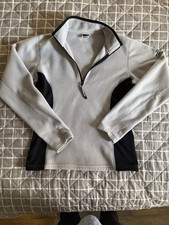 The North Face Women  s Small Gray Black 1/4 Zip Stretch Fleece Pullover