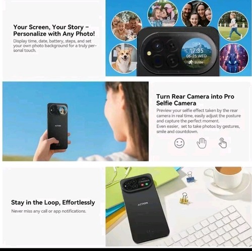 IIIF150 Action 15 Rugged 24+256GB 48MP IP68 5100mAh Dual Screen Android 15 Phone