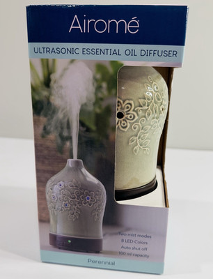 Airome Perennial Ultrasonic Essential Oil Diffuser 100mL Ceramic LED Light NIB