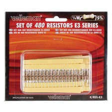 Image of Velleman E3 Carbon Film Resistor Kit 480 Pieces