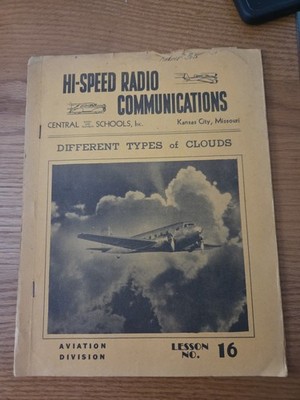 1942 HI SPEED RADIO COMMUNICATIONS DIFFERENT TYPES OF CLOUDS