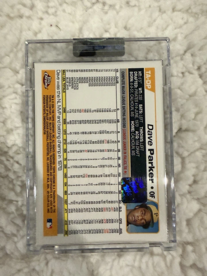 Topps 2004 edición exclusiva retirada - autógrafos Dave Parker #TA-DP (AU) Foto 2 de 2