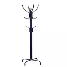 8-Hook Metal Coat Tree Stand Purse Hanger Hat Rack 6 ft Hallway Entryway Mudroom