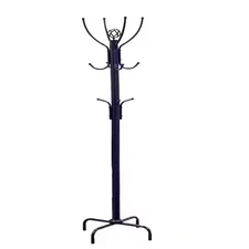 8-Hook Metal Coat Tree Stand Purse Hanger Hat Rack 6 ft Hallway Entryway Mudroom