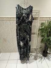 New Size 3XL UK 24-28 Kim & Co Sleeveless Twist Front Paisley Print Maxidress 