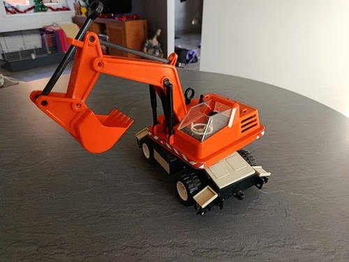 Old Playmobil construction site: Excavator Excavator Set 3472 Vintage 1979