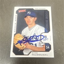 Mike MacDougal Autographed 2002 Upper Deck Victory #520  KC  Royals Rookie B