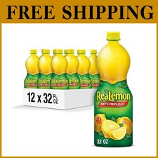 RealLemon 100% Lemon Juice, 32oz x12 - Perfect for Cocktails