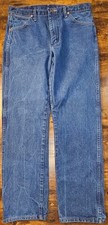 Vintage Wrangler Jeans Mens 35x32 Blue 13MWZ Cowboy Cut Rodeo Western