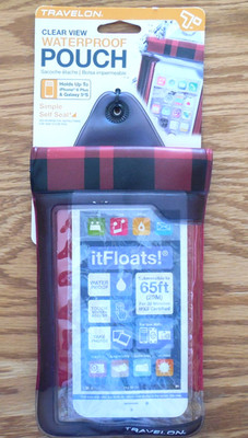 NEW  2016 Travelon ''Clear View Waterproof Phone Pouch'' with Strap  - IT FLOATS