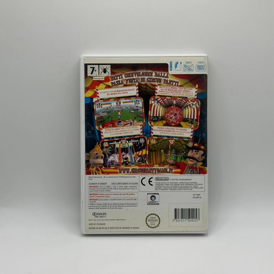Circus Party Wii gioco Nintendo PAL ITA Italiano originale completo usato, foto 2 di 3