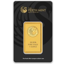 1 oz Gold Bar - Perth Mint .9999 Fine Gold (In Assay) 5100.00 per troy oz