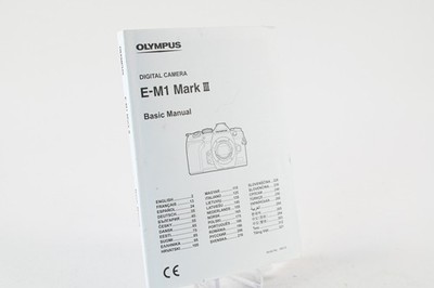 Olympus E-M1 Mark II Digital Camera Instruction Manual #G800