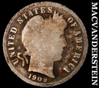1909-S Barber Dime- Silver- Semi Key Better Date No Reserve #J827