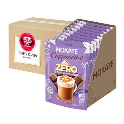 10er Pack MOKATE Cappuccino ZERO Schokolade & Karamell Ohne Zuckerzusatz 10x20g