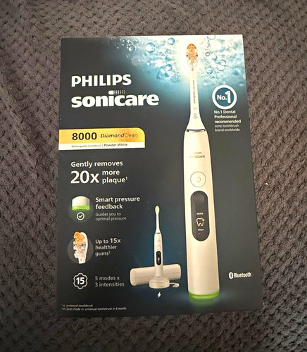 Philips Sonicare DiamondClean 8000 White Electric Toothbrush Bluetooth HX9911/11